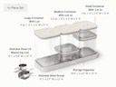Glass Airtight Container Set - Cream - Detail