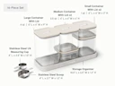 Glass Airtight Container Set - Cream - Detail