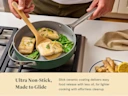 Ceramic Sauté Pan - Stovetop Lifestyle - Ultra Non Stick Made to Glide