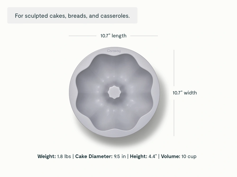 Fluted Cake Pan - Cream - Detail