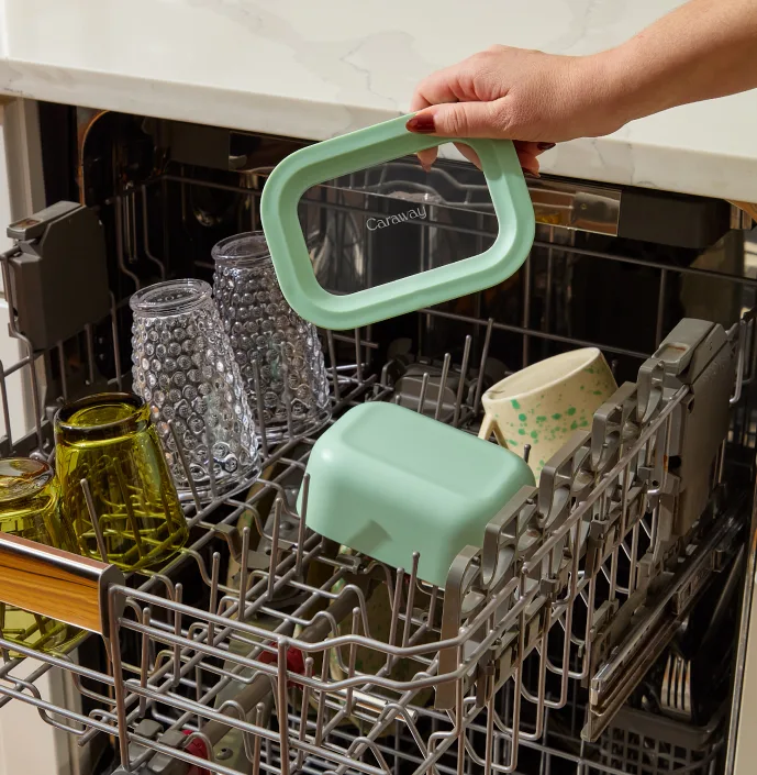 Mini Rectangle Container - Mist - Dishwasher Lifestyle