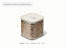 Medium Glass Airtight Container - Cream - Detail