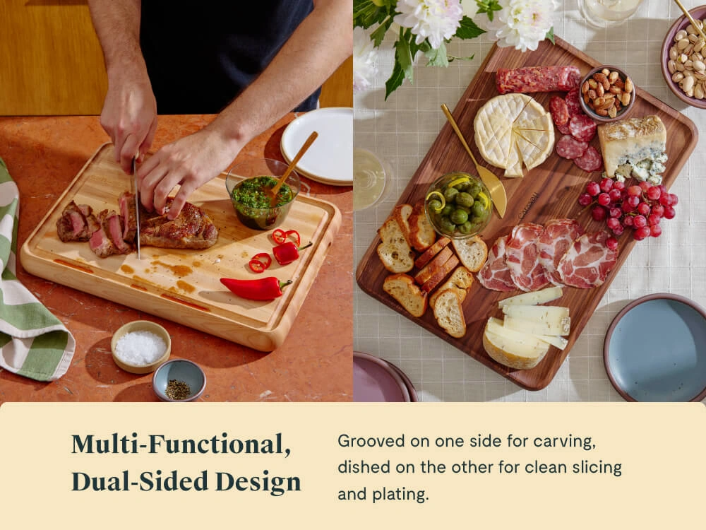 Prep & Serve Butcher Block Set - Split Tabletop