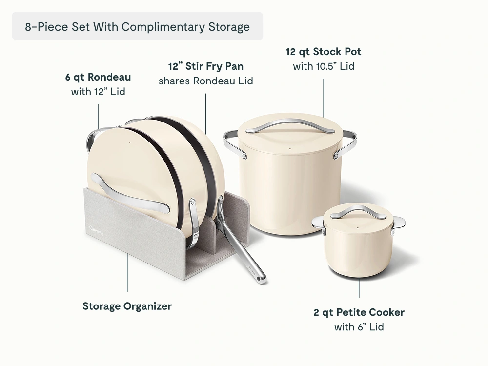 Ceramic Cookware+ Set - Cream - Detail