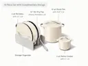 Ceramic Cookware+ Set - Cream - Detail