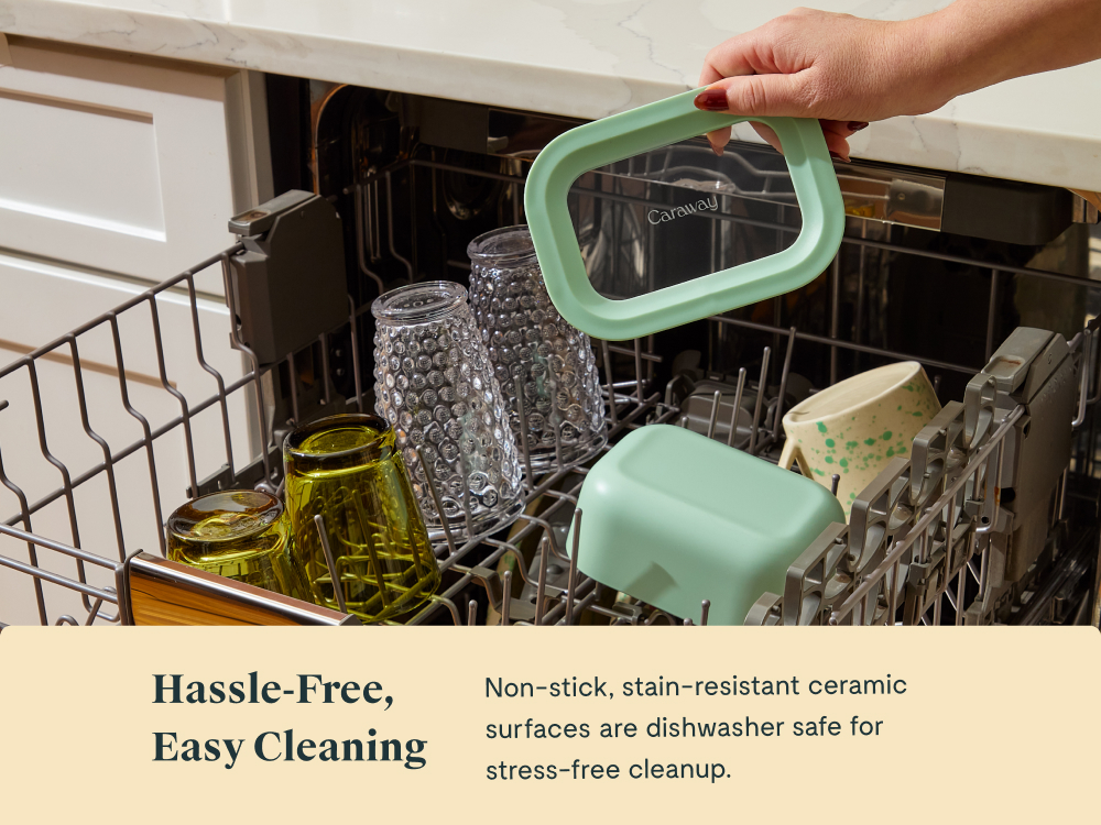 Mini Rectangle Container - Mist - Dishwasher Safe Lifestyle