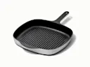 Enameled Cast Iron Grill Pan - Gray - Hero