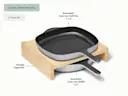 Enameled Cast Iron Skillet & Grill Pan Duo - Gray - Detail