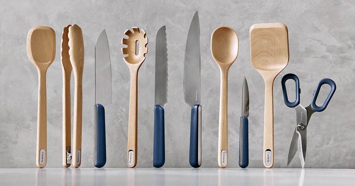 Knife & Utensil Set - Navy - Presentation