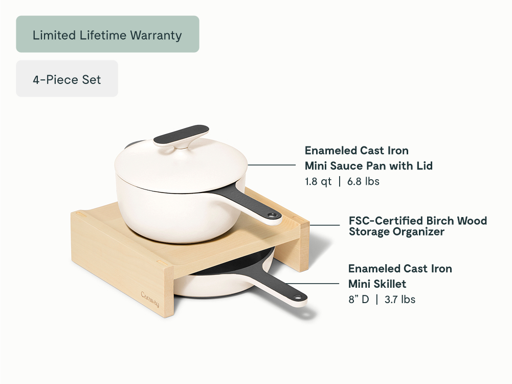 Enameled Cast Iron Minis Duo - Cream - Detail