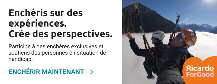 Participe à des enchères exclusives et soutiens des personnes en situation de handicap.