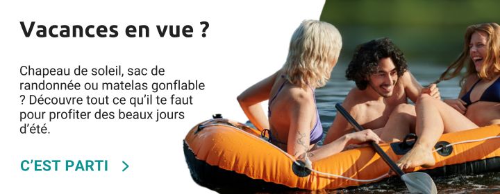 Chapeau de soleil, sac de randonnée ou matelas gonflable tout ce qu’il te faut pour l'été