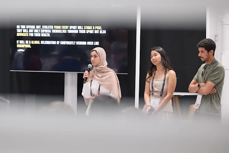 A group attend the Roger Hatchuel Student Academy.