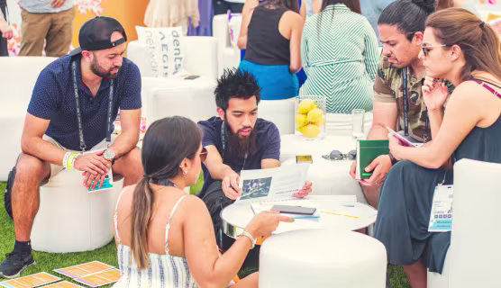 Attendees learn at The Lab at Cannes Lions.