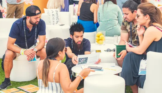 Attendees learn at The Lab at Cannes Lions.