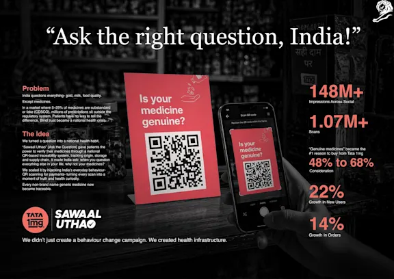 TATA 1MG - Sawaal Uthao - HUMOUR ME - Cannes Lions 2026 (Presentation Image from The Work - 1973038-31998518) (1)