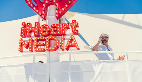 iHeart Media yacht with person onboard