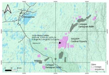 Critical Ground Secured Near SOQUEM's Cardinal Property, Accelerating Expansion into High-Grade Cu-Ni-Co-PGE Deposits