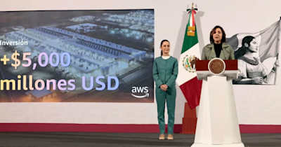 PRESIDENTA CLAUDIA SHEINBAUM ANUNCIA INVERSIÓN DE  5 MMDD DE AMAZON WEB SERVICES EN MÉXICO PARA  CREAR REGIÓN DIGITAL EN QUERÉTARO