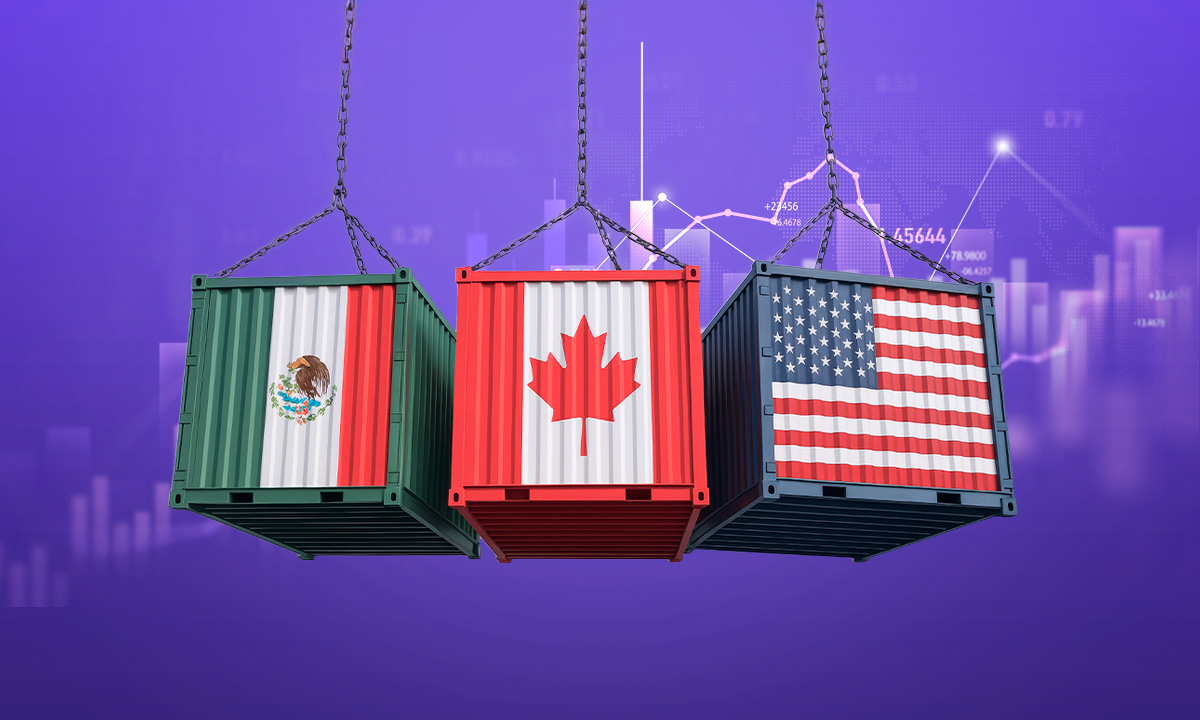 Con todo y aranceles mayores, México aumenta 6% el comercio con EU y Canadá retrocede 7%.
