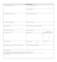Customs Invoice