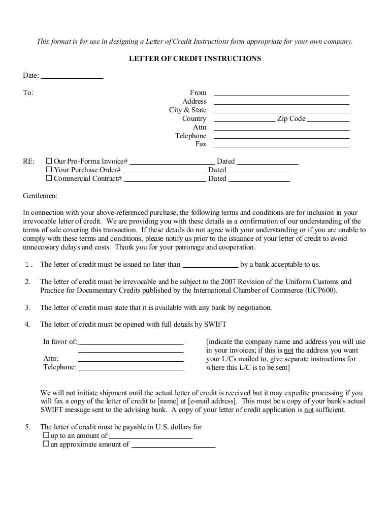 Letter Of Credit Structure 1136