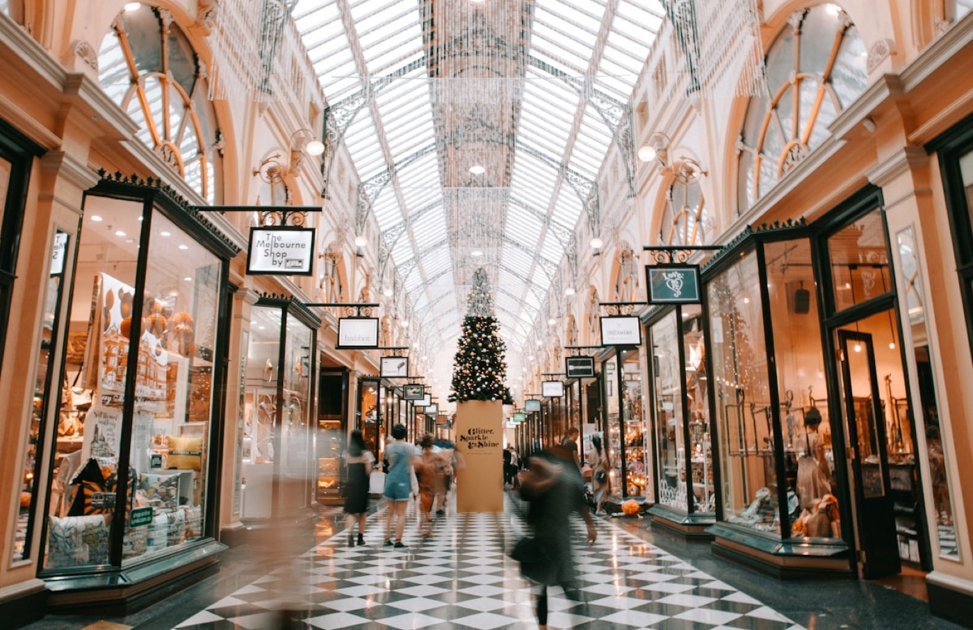 Holiday shopping arcade
