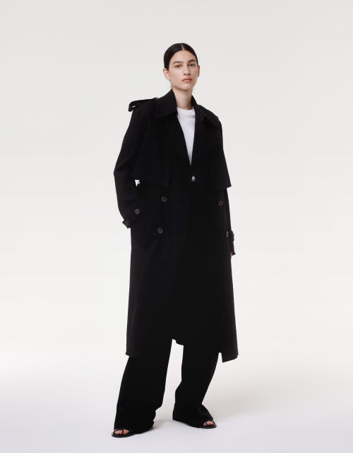 CONVERTIBLE TRENCH BLACK A123OW008-CA-BLK1