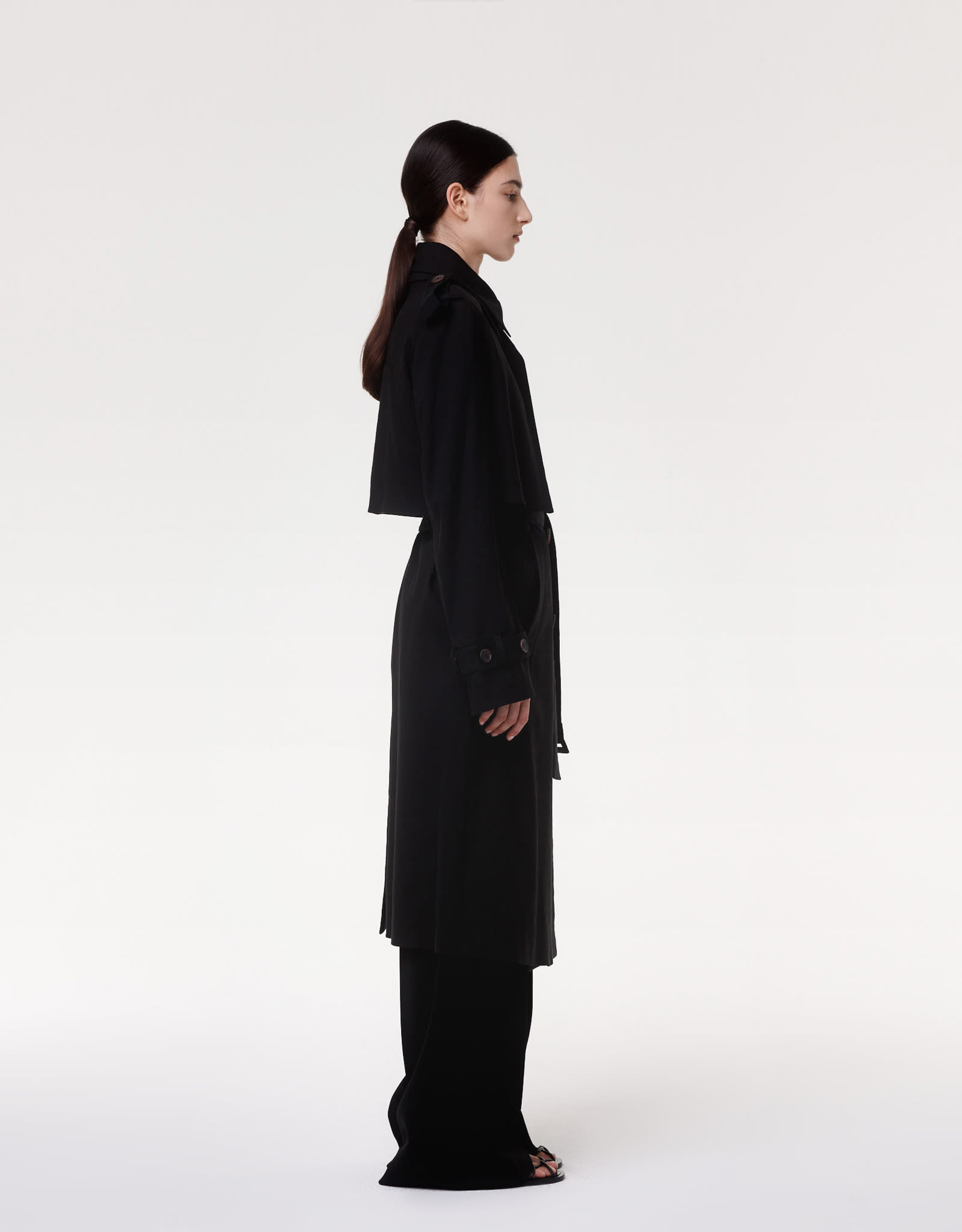 CONVERTIBLE TRENCH BLACK_A123OW008-CA-BLK5