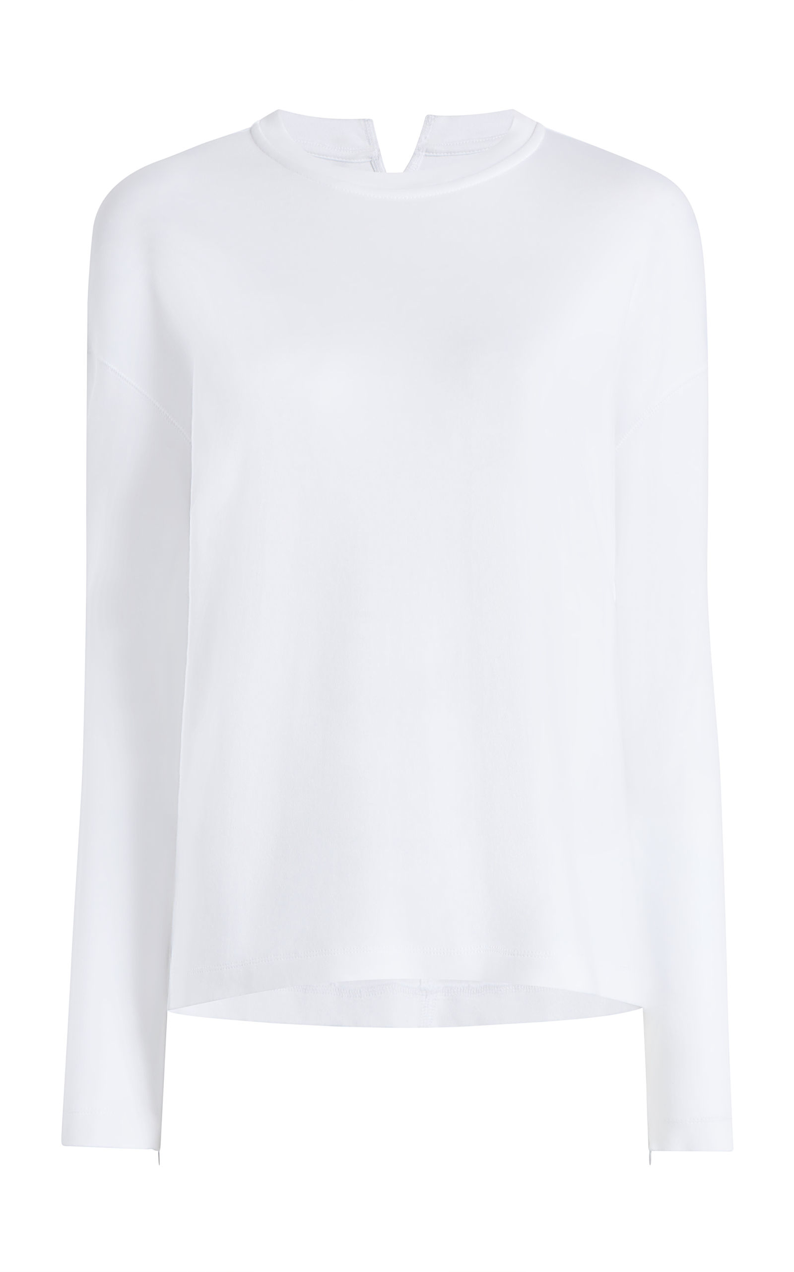 LUXE SEAMED LONG SLEEVE WHITE A123CT036-CO-WHT