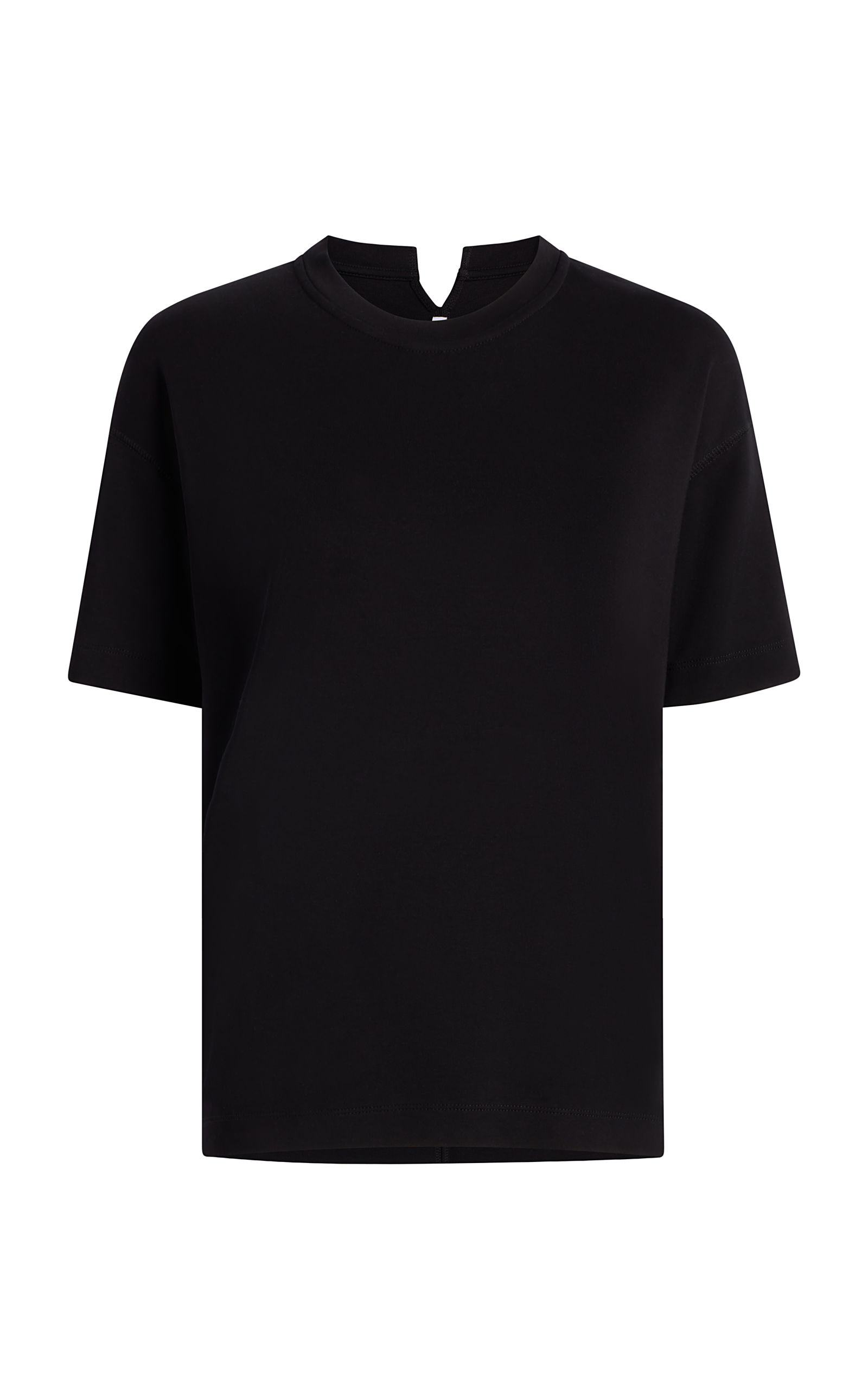 LUXE SEAMED SHORT SLEEVE BLACK A123CT037-CO-BLK