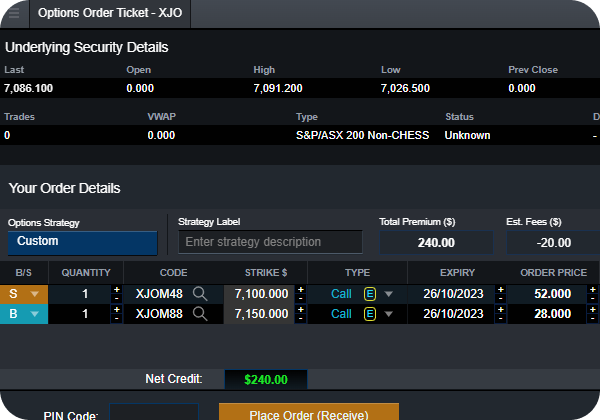 Pro Platform - Multi-leg Options Trading