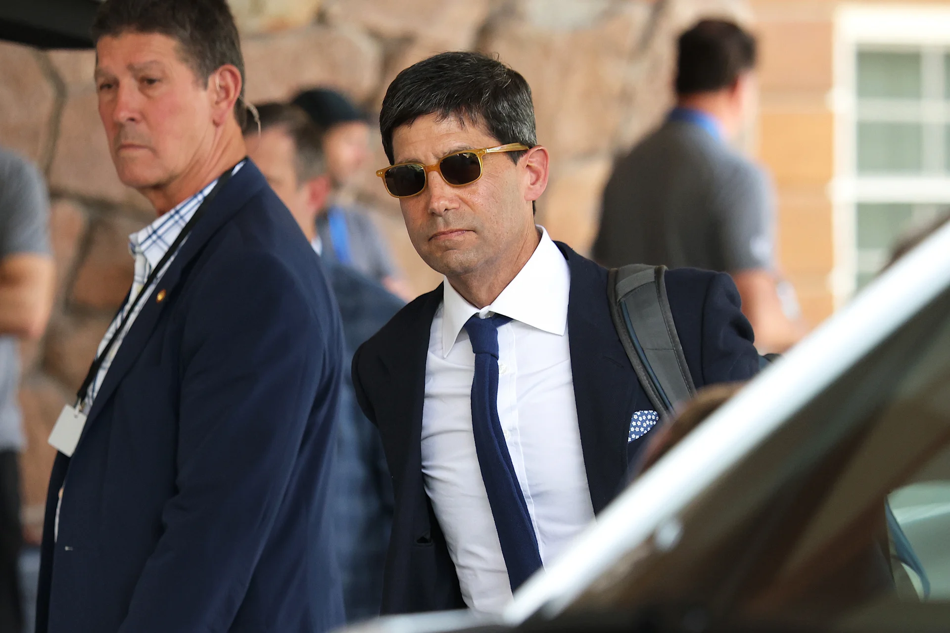 Federal Reserve Chair Kevin Warsh arrives at conference
