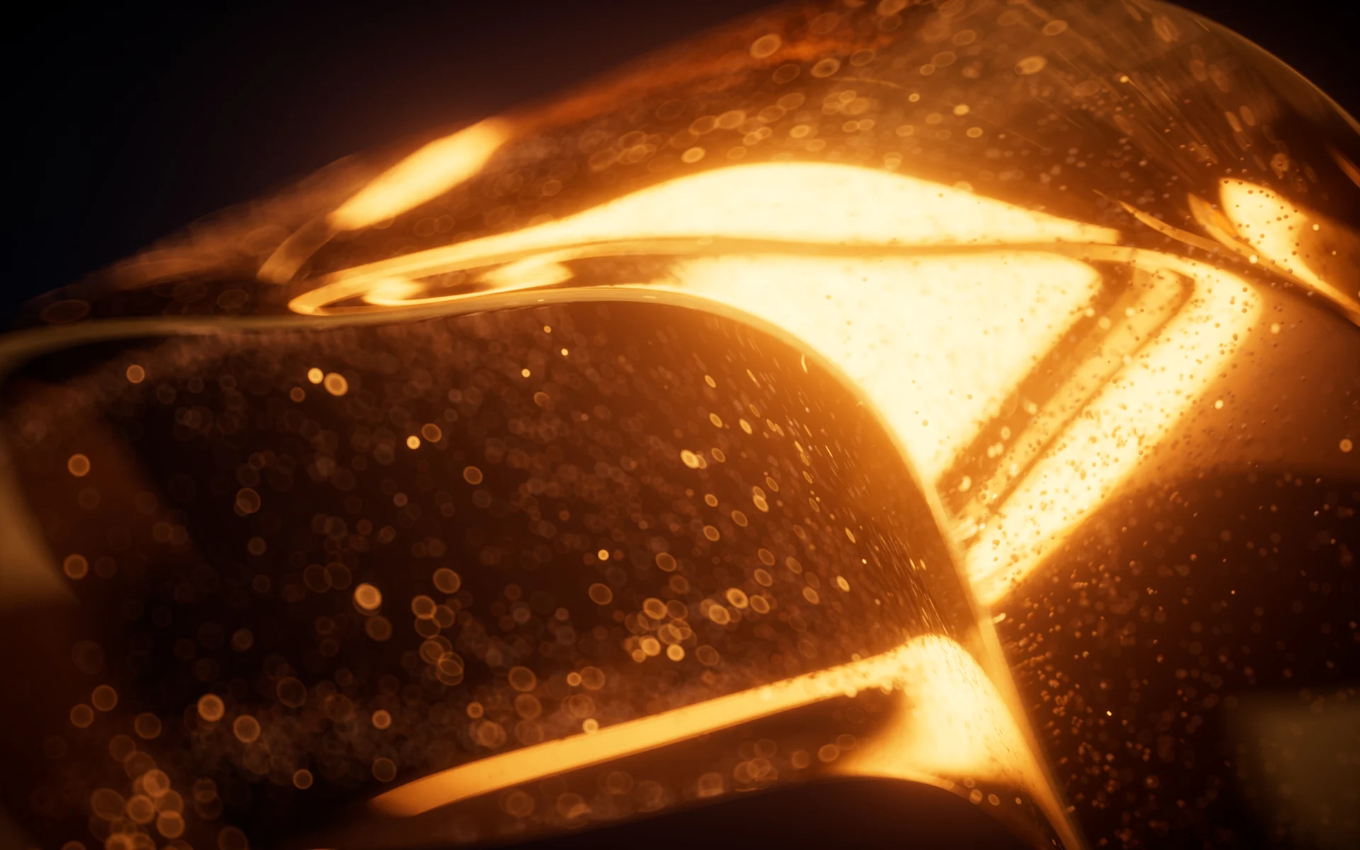 Gold abstract image glowing