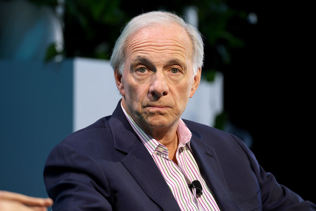 Ray Dalio looks at camera