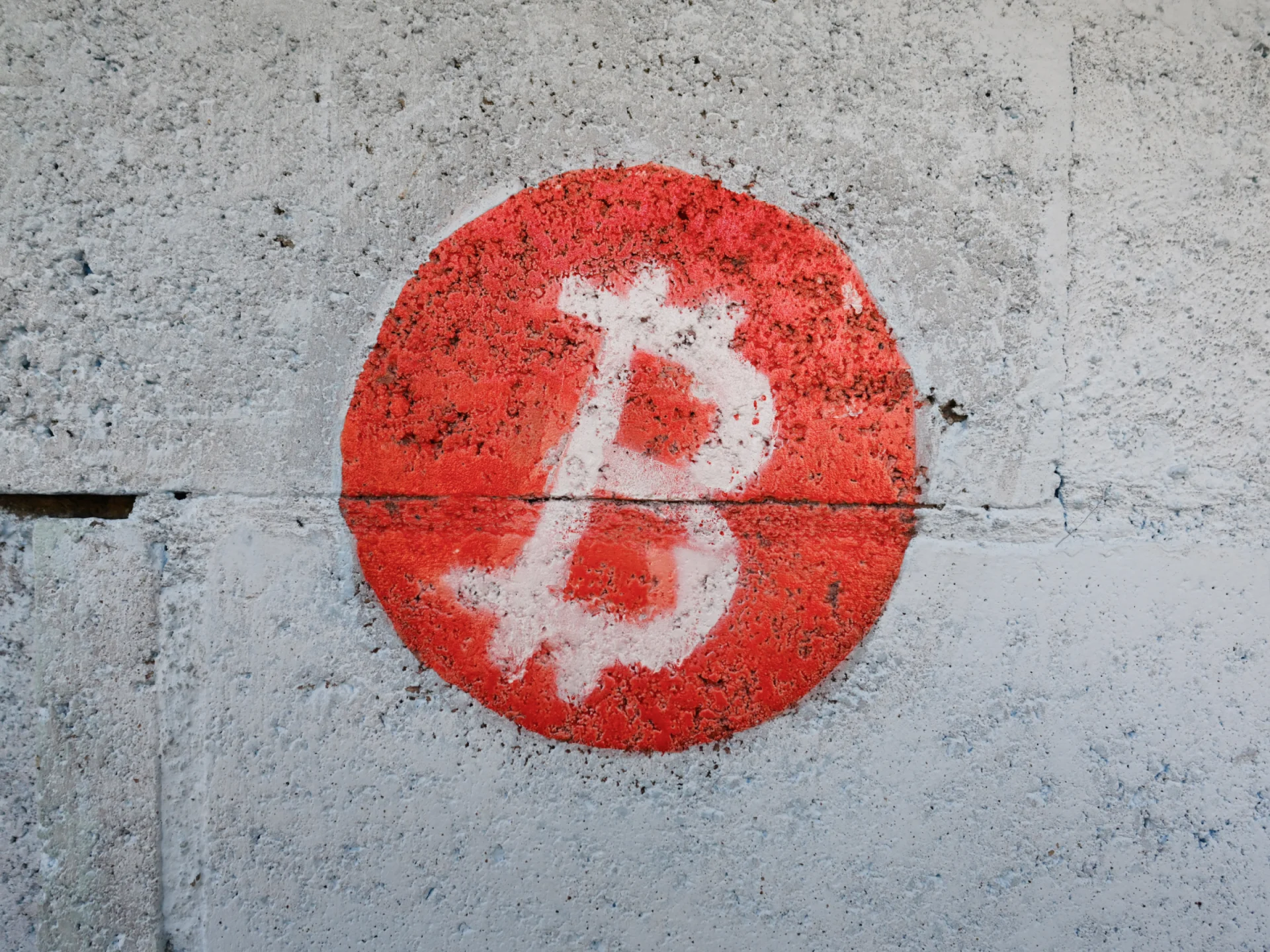 Bitcoin red and white logo