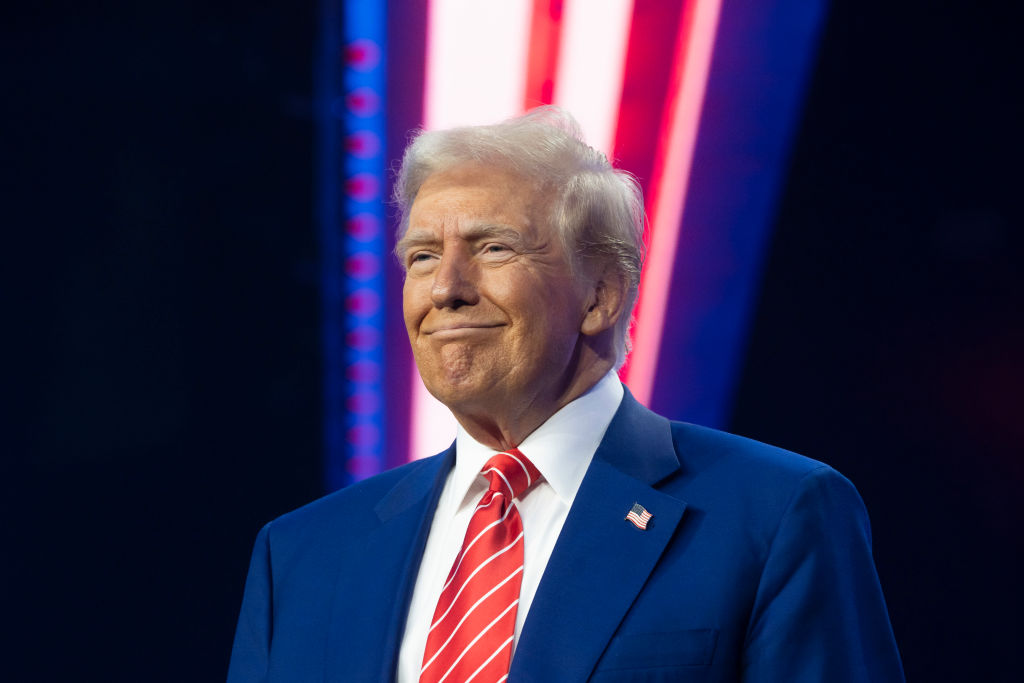 Donald Trump with America Colours