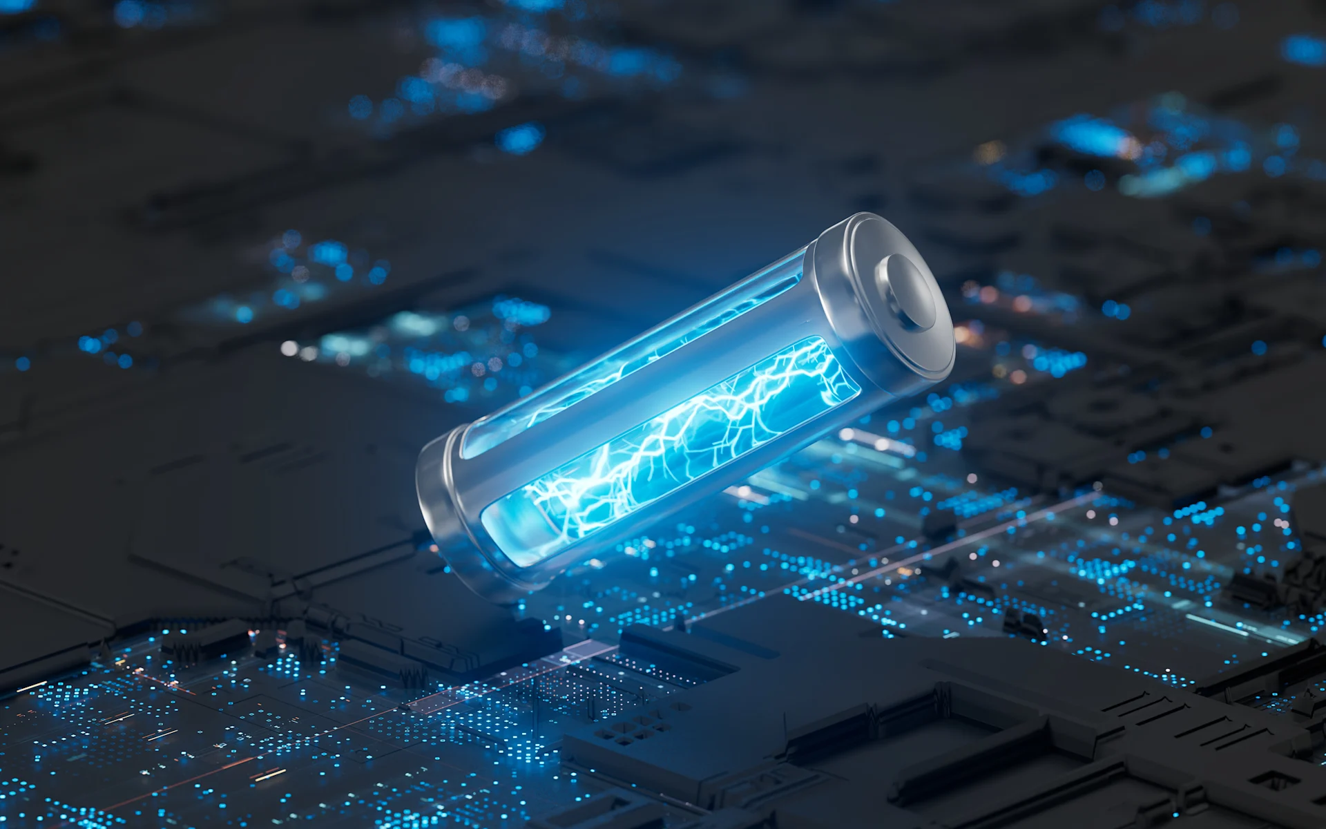 A battery resting on a computer motherboard, demonstrating the essential role of power in computer hardware functionality.