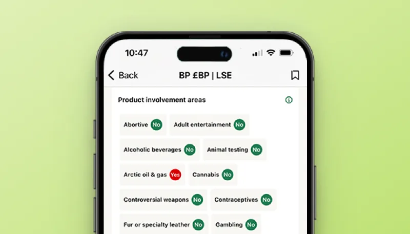 ESG data - Product involvement areas
