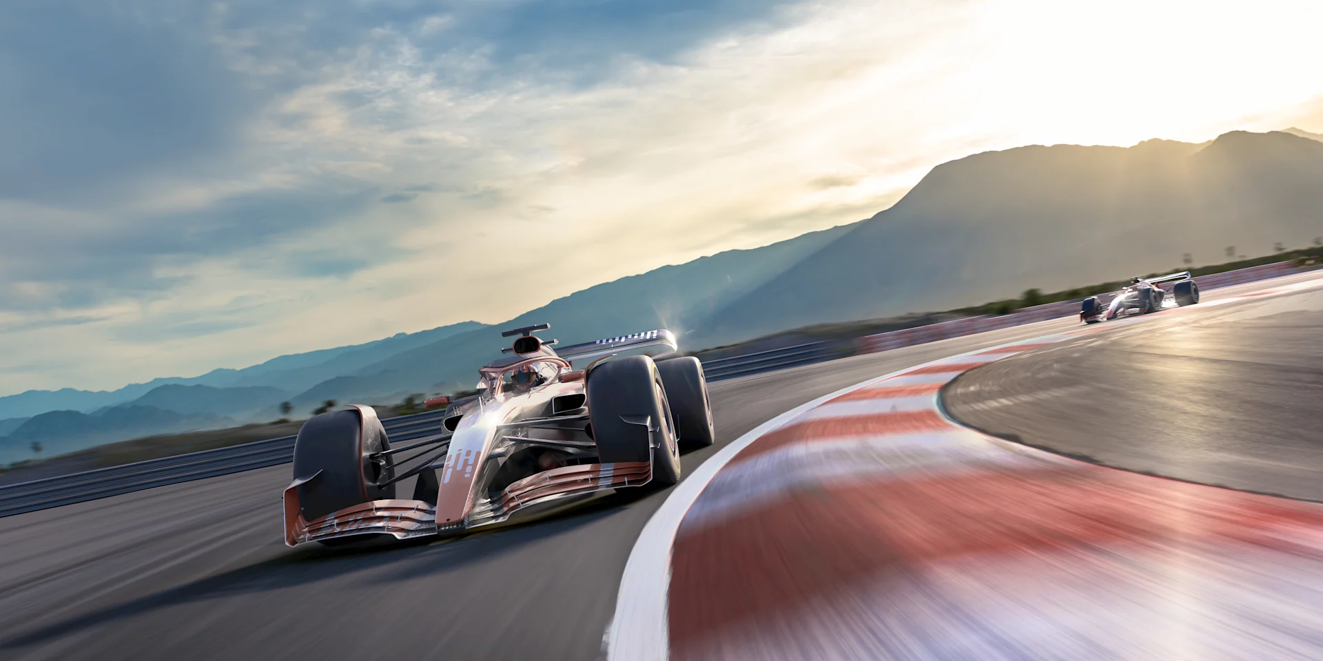 Race car on track