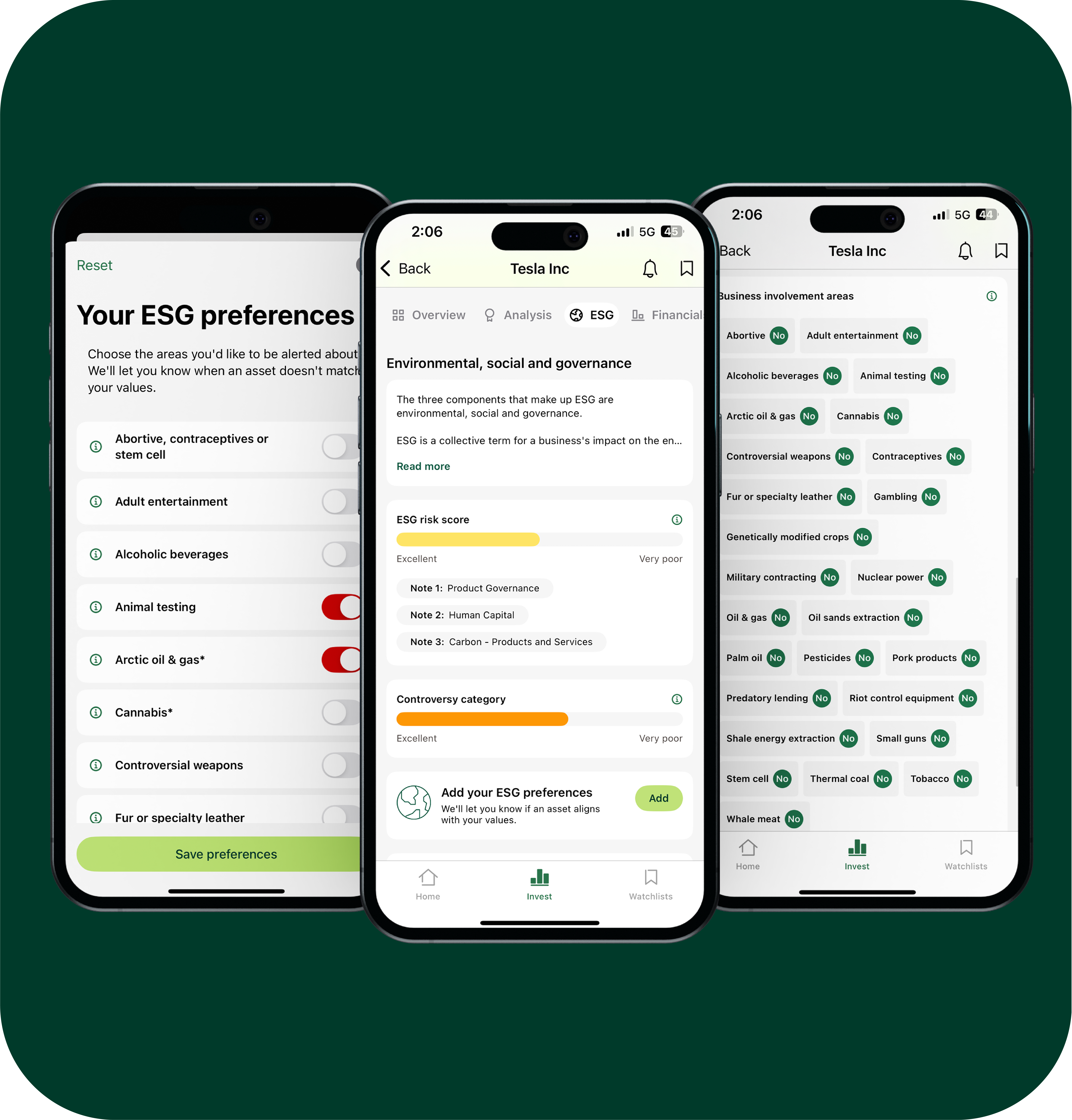 ESG ratings & preferences