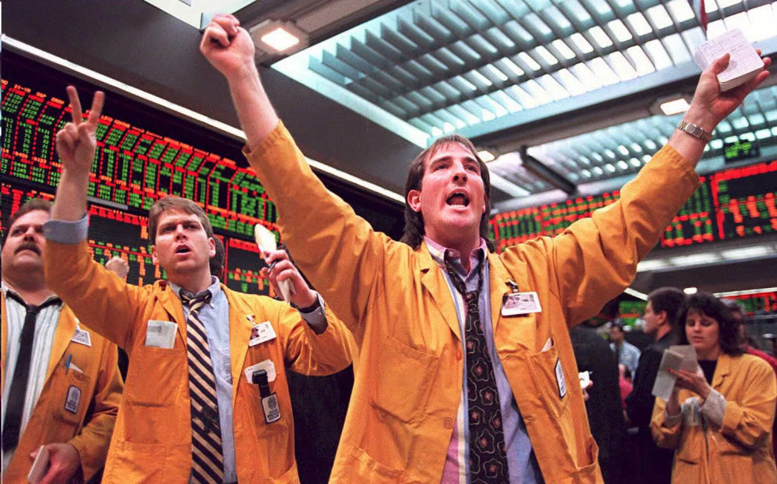 Brokers at the stock market