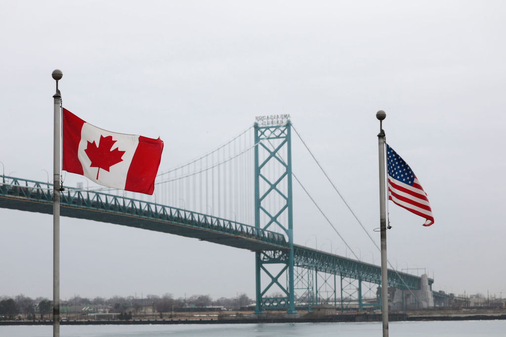 America and Canada Flag Bridge