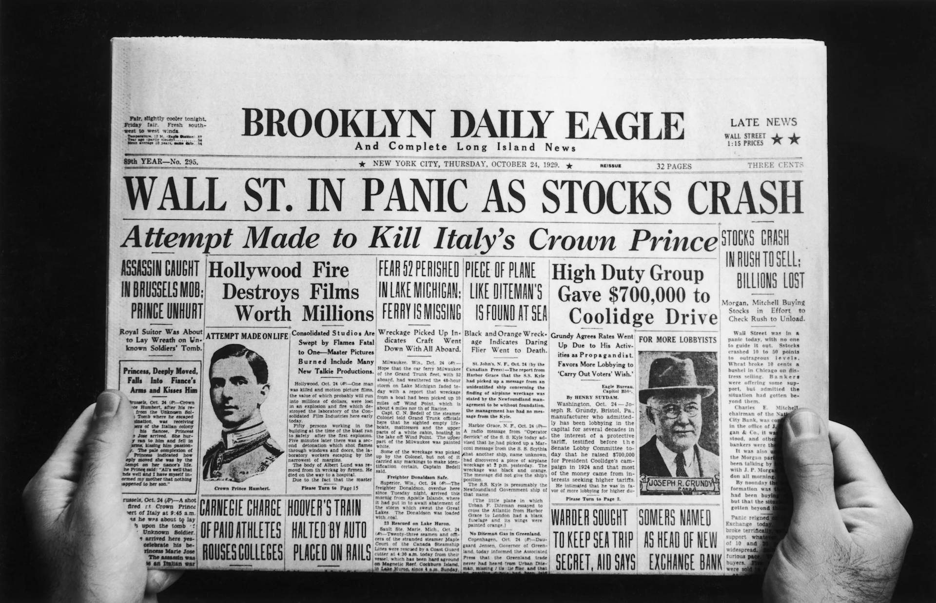 Wall Street News Article from 1929