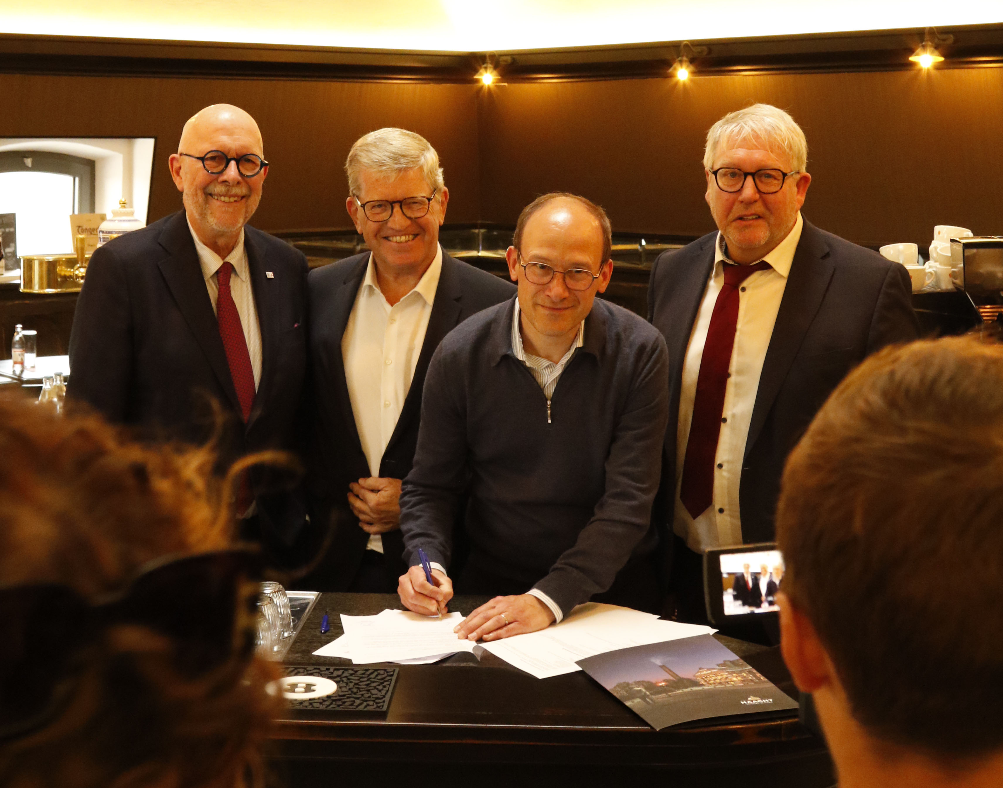 Luk Lemmens, Nils van Dam, Dirk Lambrecht en Bart Nevens