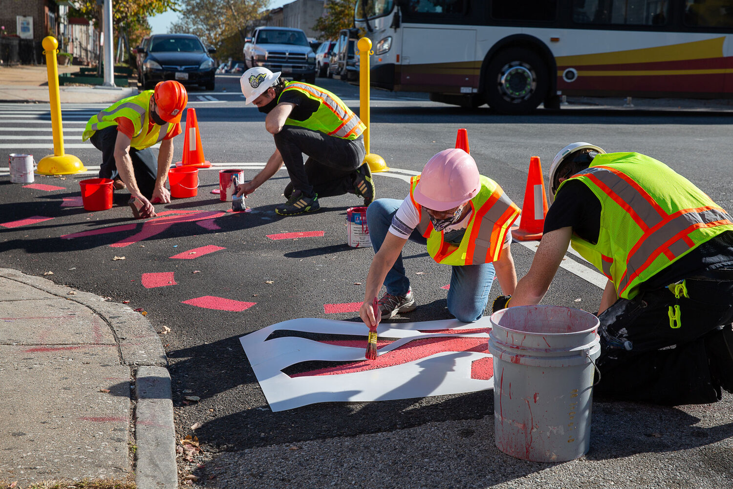 Design-build teams and volunteers at work!