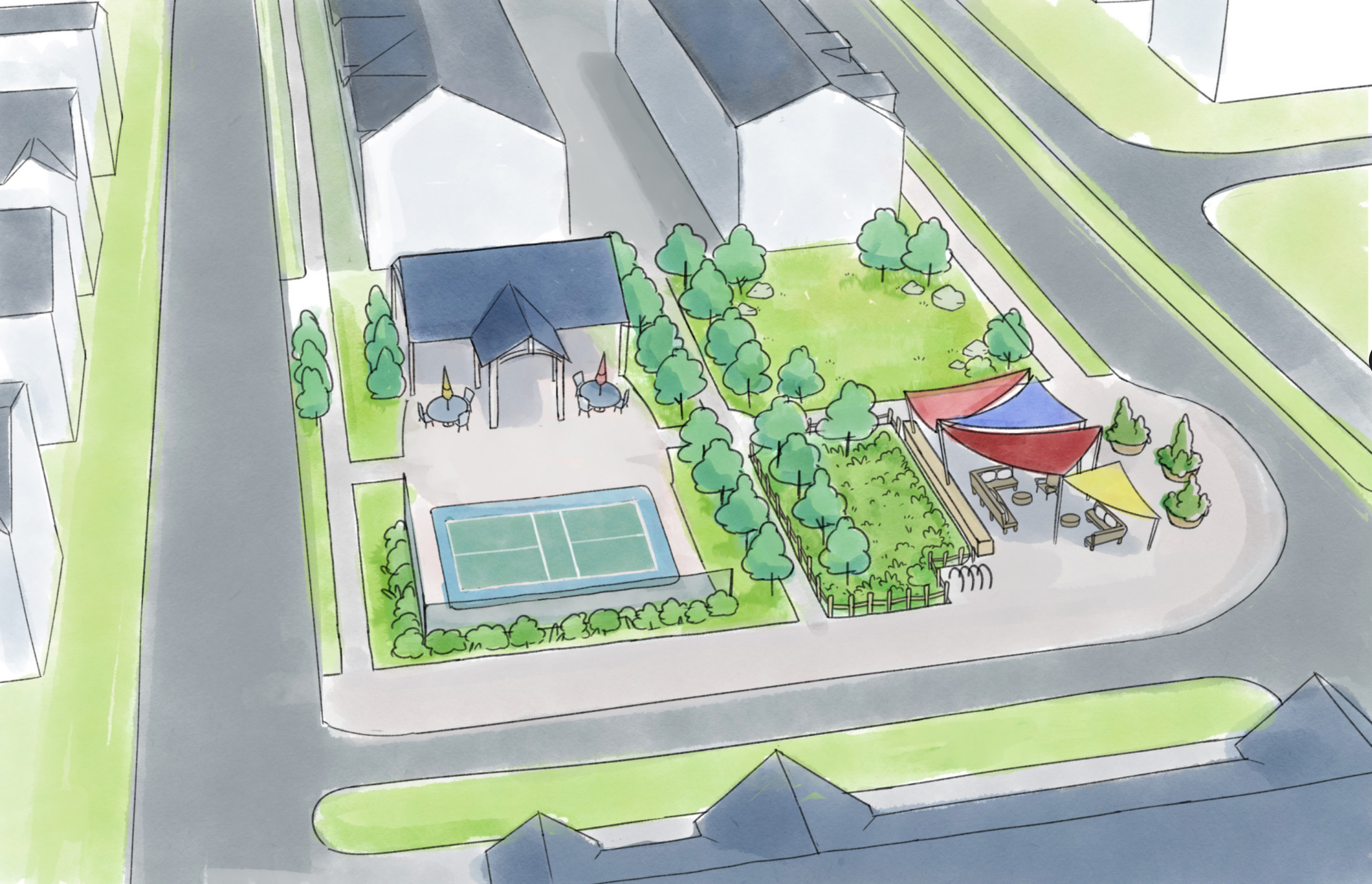 The Neighborhood Design Center worked with the City of Greenbelt, Marland and representatives from the Greenbelt Station and Verde Apartment community to generate a community led greenspace plan for the future of public green space in the neighborhood.