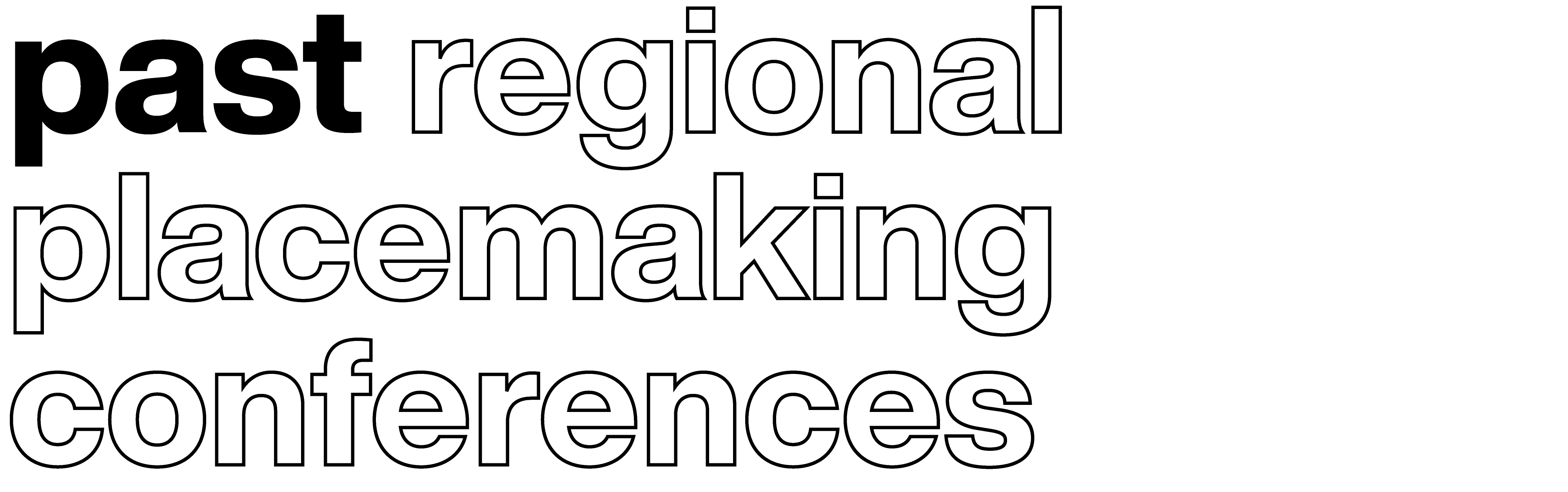 Text that says "Past Regional Placemaking Conferences"