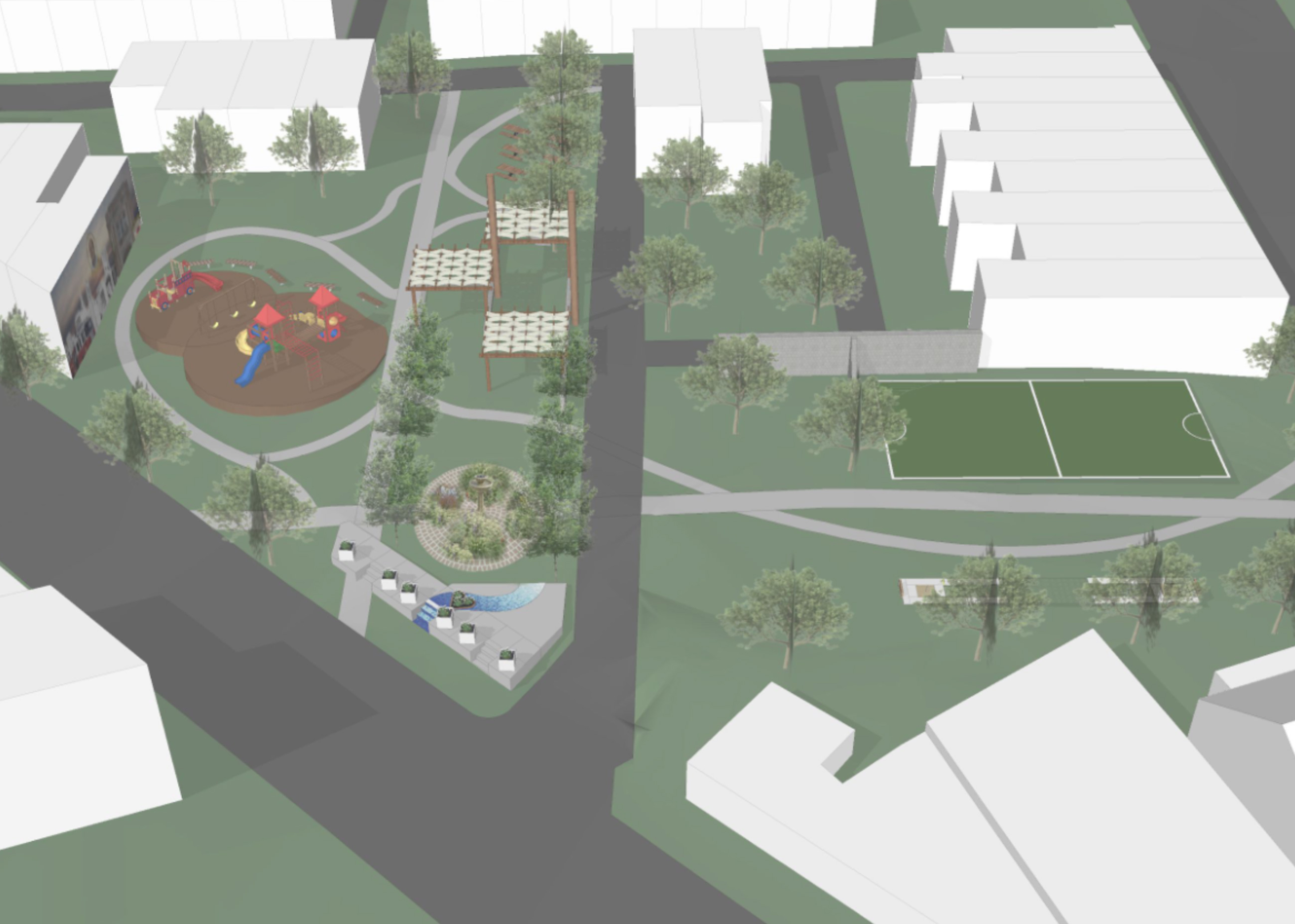 Concept designs for the Racheal Wilson Memorial Garden by Ren Southard with ther Neighborhood Design Center.