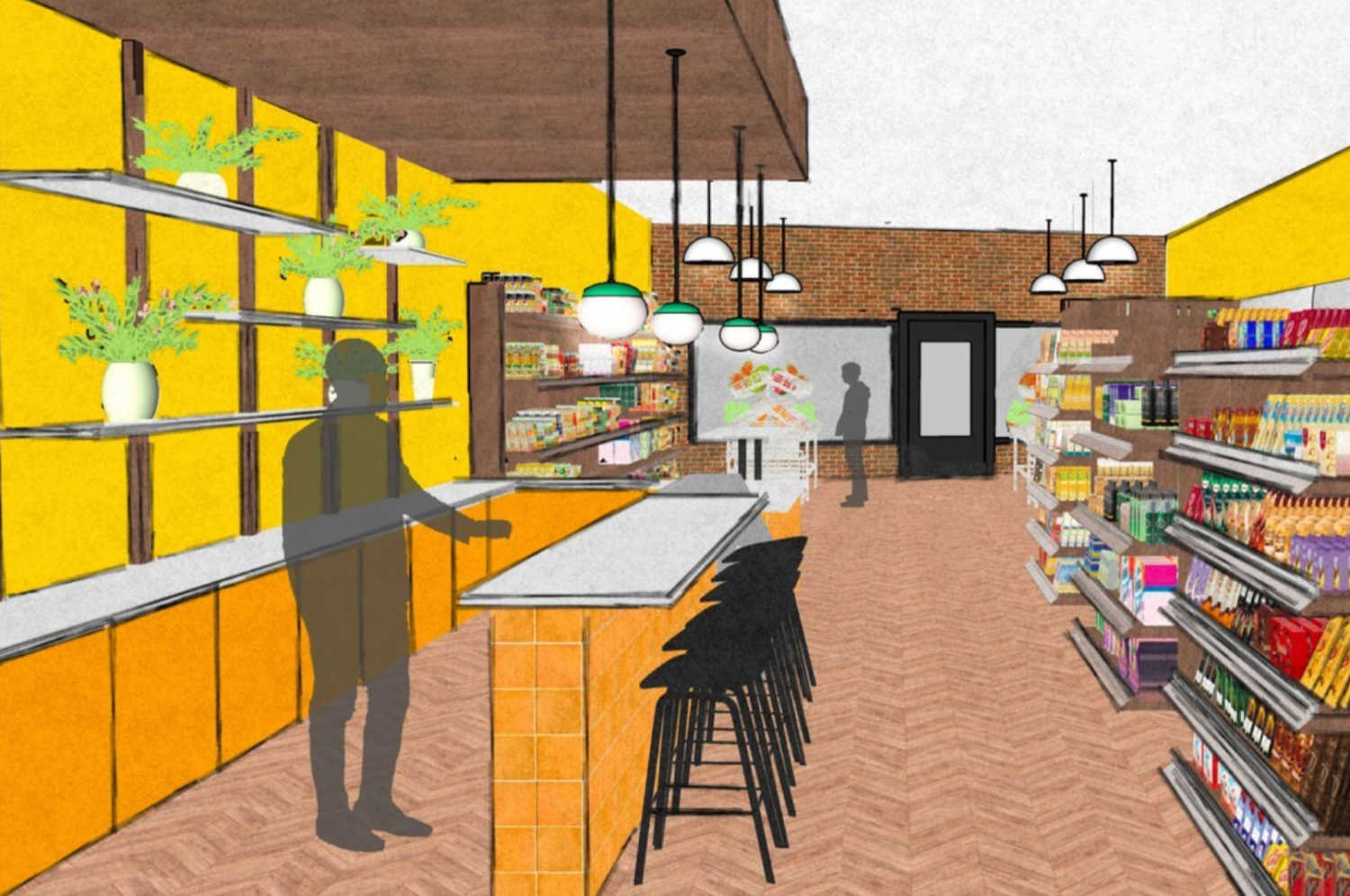 Pimlico Market and Cafe designs by the Neighborhood Design Center creates employment food opportunities and promotes healthy eating.